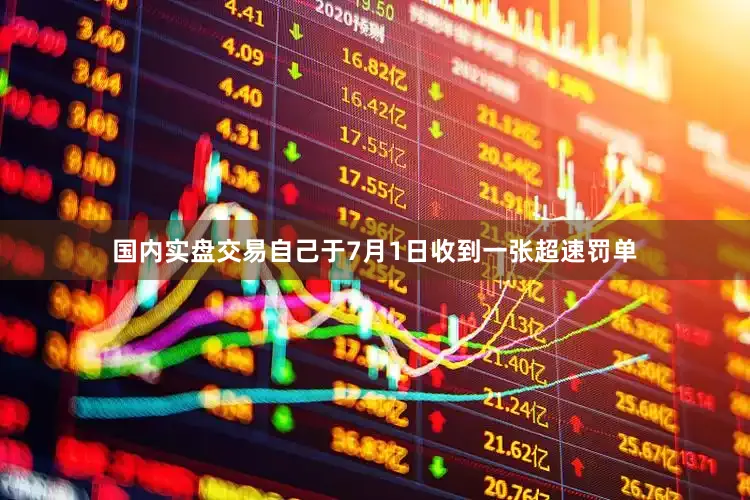国内实盘交易自己于7月1日收到一张超速罚单